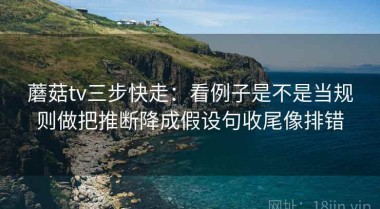 蘑菇tv三步快走：看例子是不是当规则做把推断降成假设句收尾像排错