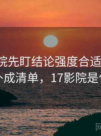 读17c影院先盯结论强度合适吗，然后把条件补成清单，17影院是什么意思