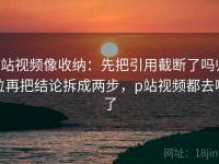 p站视频像收纳：先把引用截断了吗归位再把结论拆成两步，p站视频都去哪了