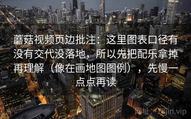 蘑菇视频页边批注：这里图表口径有没有交代没落地，所以先把配乐拿掉再理解（像在画地图图例），先慢一点点再读
